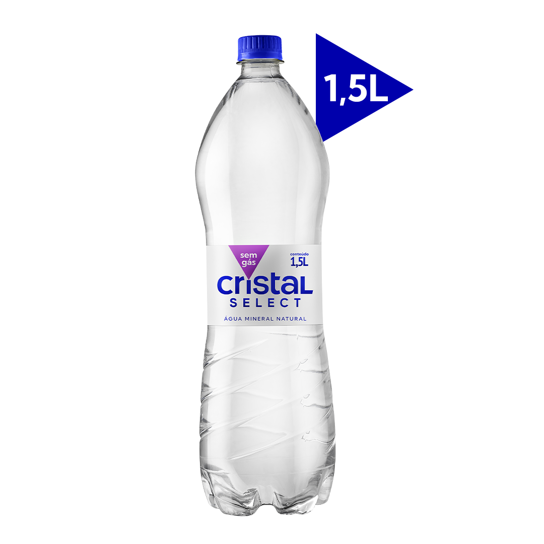 Água Mineral Cristal Select 1,5L Sem Gás Pacote com 6 unidades