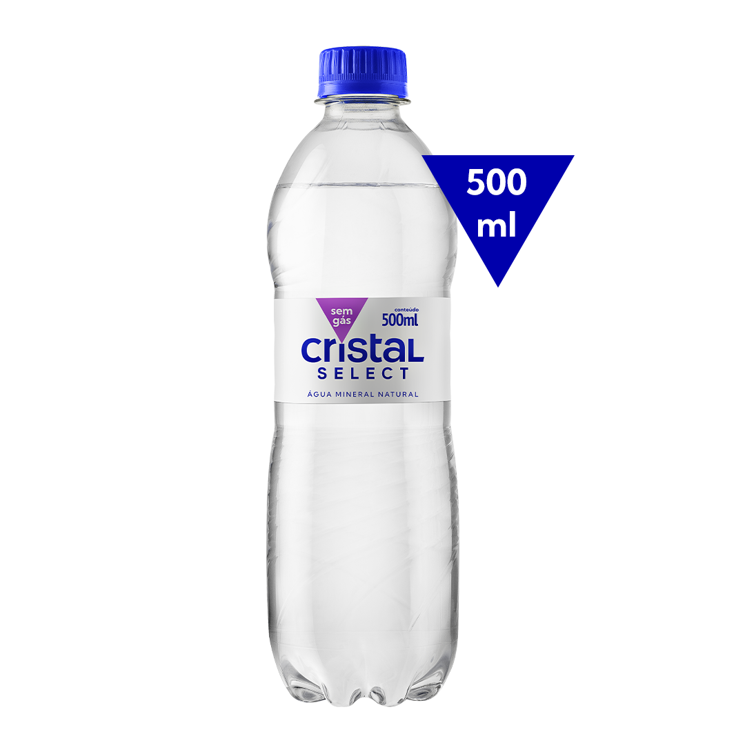 Água Mineral Cristal Select 500ml Sem Gás Fardo com 12 Unidades