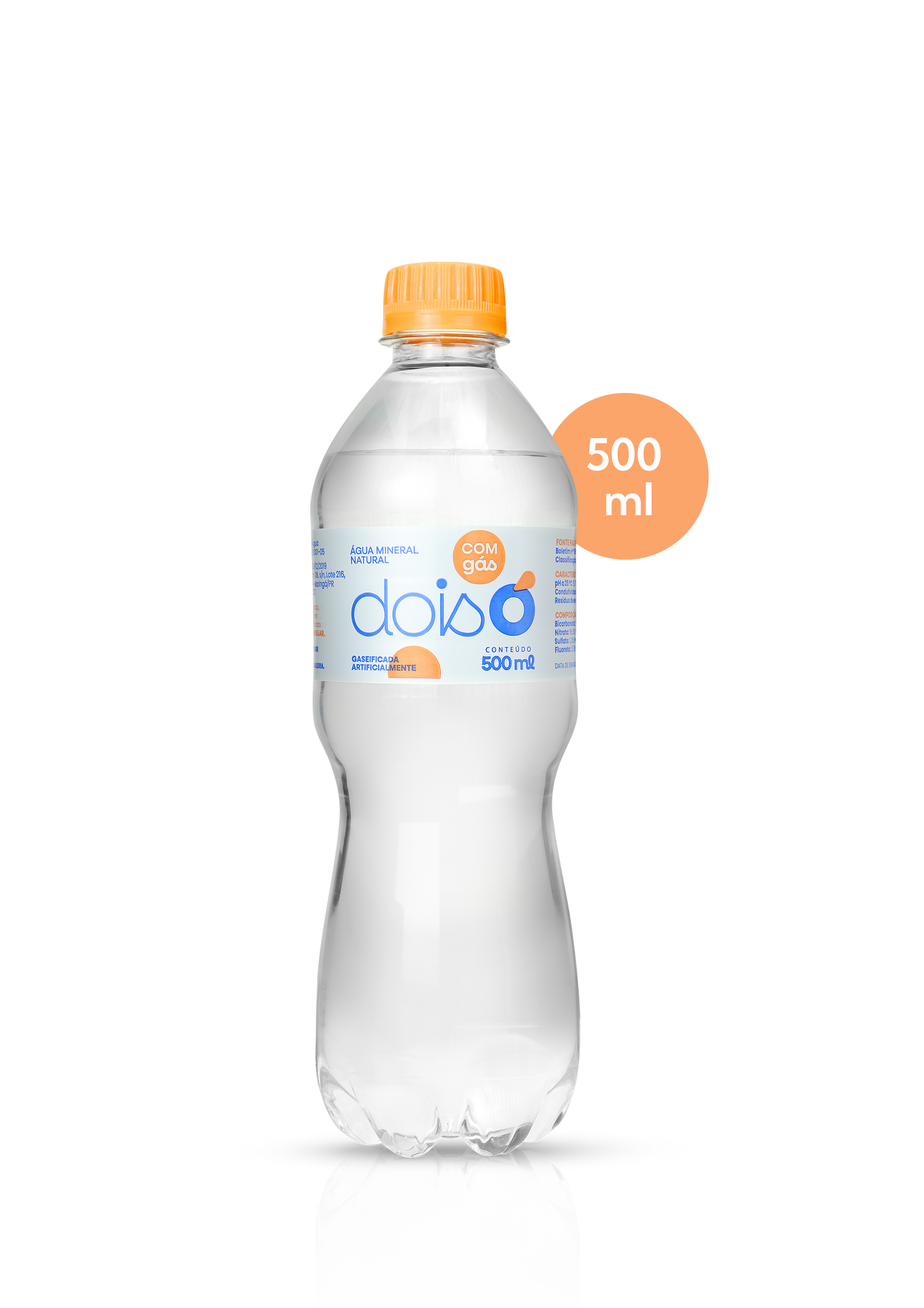 Água Mineral DoisÓ 500ml Com Gás Fardo com 12 Unidades