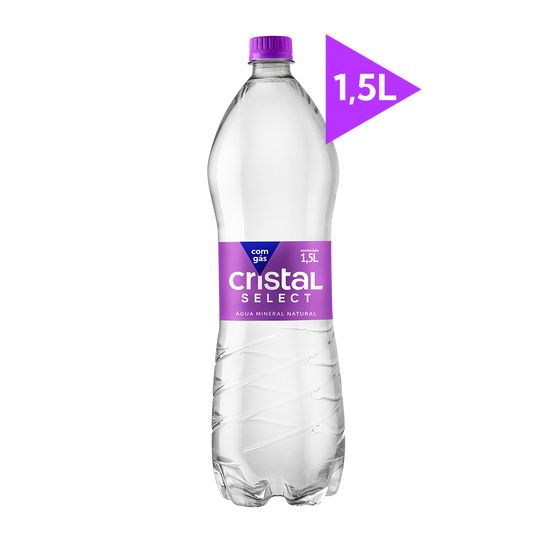 Água Mineral Cristal Select 1,5L Com Gás Fardo com 6 unidades