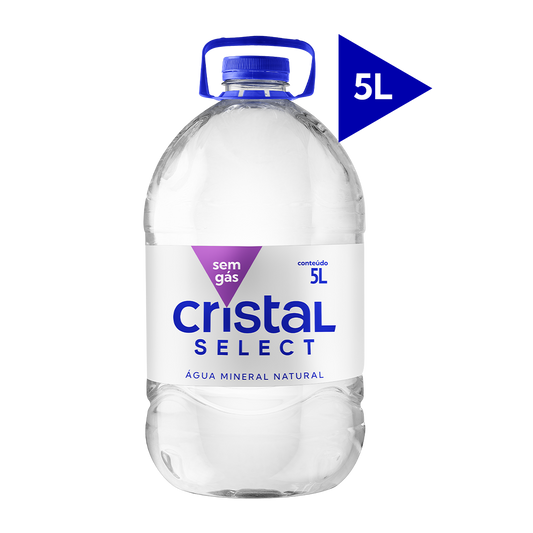 Água Mineral Cristal Select 5L Sem Gás Fardo com 2 unidades